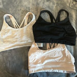 lululemon athletica Strappy Sports Bra Trio - Black, Pink, Gray